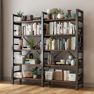 密林書(shū)架置物架落地多層收納架客廳書(shū)柜家用貨架放書(shū)儲物 雙5層120