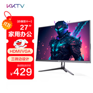 KKTV 27英寸 高清 專業(yè)辦公 大屏顯示器 微邊框 低藍(lán)光愛眼 HDMI接口  75HZ 電腦液晶屏幕 K27ZH