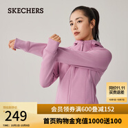 斯凱奇（Skechers）女裝2025秋季新款休閑針織連帽外套P425W068 百利來(lái)粉/01ZX L