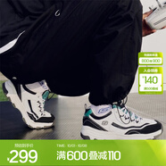 斯凱奇（Skechers）奧利奧熊貓鞋復古老爹鞋厚底休閑減震運動(dòng)鞋 8790091-WBK 黑色/白色 40