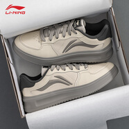 李寧（LI-NING）休閑鞋板鞋男鞋秋季新款低幫輕便透氣百搭經(jīng)典款式防滑官方正品 沙丘卡其 【元宵】 42