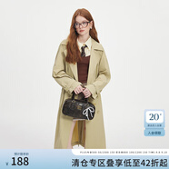 范思藍(lán)恩秋季零壓感風(fēng)衣氣質(zhì)時(shí)髦感風(fēng)衣2024秋裝新款腰帶顯瘦中長款外套 深卡其 S