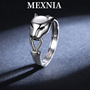 MEXNIA高端奢侈品飾品pt950鉑金戒指男時(shí)尚霸氣豹頭白金活口指環(huán) 【PT950】重6.7-6.9克 活口