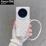 FANCYCHIC凱蒂貓適用vivox200手機殼新款x200Pro女款x200S掛繩ultra保護套 白色【花紋凱蒂M633】彩銀IMD+鉚釘短皮繩白色 vivo x200