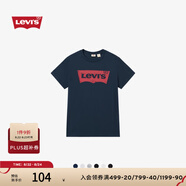 Levi's李維斯情侶美式寬松印花簡(jiǎn)約舒適潮流純棉圓領(lǐng)短袖T恤情侶衣櫥 藏青色 002A0-0002 M