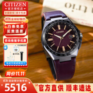西鐵城（CITIZEN）光動(dòng)能手表男赤璧明星同款防水商務(wù)腕表萬年歷男表七夕禮物 CB0216-07W舒博鈦+牛皮表帶