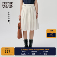 Teenie Weenie小熊女裝2025夏季新款大擺半身裙度假風(fēng)法式蓬蓬短裙 白色 S