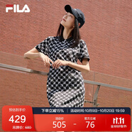 FILA 斐樂(lè)官方女子連衣裙夏季時(shí)尚休閑針織裙