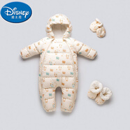 迪士尼（Disney）2025嬰兒羽絨服冬季連體衣男女寶寶羽絨外出服新生兒抱衣連身服 小熊印花 66 cm 適合0-6個(gè)月