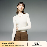 顏域羊毛內搭針織衫女2025新款冬季糖果色修身顯瘦半高領(lǐng)打底毛衣 米白 M/38