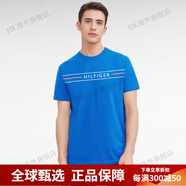 湯米希爾費格（Tommy Hilfiger）男款圓領(lǐng) 新款字母T恤 特價(jià)藍色 細條紋字母 78J2443 40 XS 【美 105-125斤 】