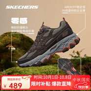 斯凱奇（Skechers）男鞋新款春秋款運動老爹鞋舒適松緊帶運動鞋厚底休閑鞋減震登山鞋 BRN【棕色】 40 (255mm)