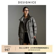迪賽尼斯（DESIGNICE）冬季新款白鵝絨高級感通勤外套純色立領(lǐng)羽絨服女 深灰 S 建議拍前聯(lián)系客服確認