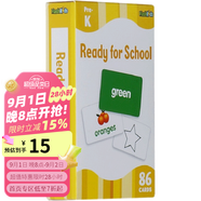 英文原版 Ready for School 86張字卡少兒童盒裝 Flash Kids Flash Cards 英文啟蒙高效閃卡 綠山墻