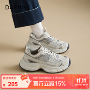 達(dá)芙妮灰藍(lán)色厚底老爹鞋女款顯腳小2025新款春季增高休閑運(yùn)動(dòng)鞋跑步鞋子 灰藍(lán)色【厚底增高】 37