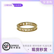 英國vivienne西太后娜娜同款字母鏤空戒指歐美925銀男女情侶指環(huán) 金色鏤空戒指 8號（L）