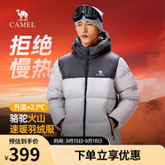駱駝火山羽絨服1.0男士鴨絨加厚防寒面包服潮款冬季外套M13CR07089H