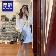 羅蒙（ROMON）小個(gè)子溫柔白色襯衫洋裝女2025早春新款休閑寬松長(cháng)袖娃娃領(lǐng)上衣 白色(2025超火襯衫式洋裝/炸街獨 L 建議105-115斤