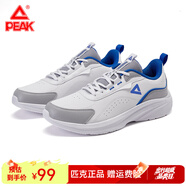 匹克（PEAK）運(yùn)動(dòng)鞋男春夏跑鞋男輕便網(wǎng)面透氣休閑秋冬防潑水革面運(yùn)動(dòng)跑步鞋男 大白/淺灰【保暖革面】 40