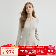 Scofield【絨系列】女裝A型羊毛羊絨針織衫簡雅溫婉套頭毛衣 淺米色 S 160