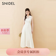 SNIDEL2025秋冬新品氣質(zhì)翻領(lǐng)無(wú)袖收腰A字襯衫連衣裙SWFO254018 白色 M （1）