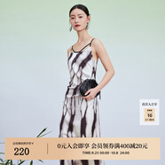 迪賽尼斯（DESIGNICE）夏季新款花色時(shí)尚歐美性感扎染吊帶度假風(fēng)連衣裙 花色 S
