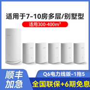 華為凌霄路子母路由器q6e全屋wifi組網(wǎng)mesh字母家用高速千兆無(wú)線光纖電力貓版網(wǎng)線wifi5大戶型別墅 華為Q6電力線版1母+5子在線