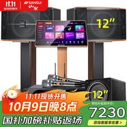 山水（SANSUI）FK121專業(yè)卡拉OK大功率ktv音響會(huì)議室商用設(shè)備功放點(diǎn)歌機(jī)組合娛樂系統(tǒng)一拖四套裝家用家庭全套音箱 FK121卡包箱+功放+山水雙話筒+點(diǎn)歌機(jī)+低音炮