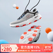 SKECHERS斯凱奇跑步鞋男子夏季網(wǎng)眼透氣跑鞋GoRun7軟底回彈休閑運動鞋 220644/GYMT 灰色/多彩色 41