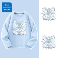 迷你真維斯 MINI JEANSWEST迷你真維斯兒童長(cháng)袖t恤2025新款女孩秋季純棉打底衫女童圓領(lǐng)內搭 【純棉長(cháng)袖】天藍閃亮 130