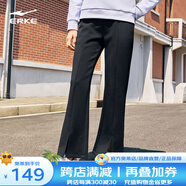 鴻星爾克（ERKE）運動(dòng)褲女跑步健身女子長(cháng)褲九分褲女褲 正黑 XL