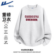 回力重磅衛衣男士2025新款美式潮牌休閑外套秋季寬松圓領(lǐng)套頭衫男 白花灰圓衛(h未知經(jīng)典) S   /165