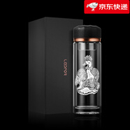 雷德夫（LEIDFOR）【聞戲起舞】雙層玻璃杯男士水杯杯子防摔茶杯 鴨游400ml