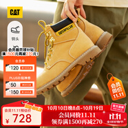 CAT卡特經(jīng)典大黃靴馬丁靴男士牛皮鋼頭防撞耐磨高幫鞋P89162O1BDC25 黃色 44