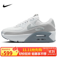 耐克NIKE休閑鞋女子氣墊AIR MAX 90 LV8運動(dòng)鞋HQ3456-191白38