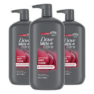 DOVE MEN + CARE DOVE 男士 + 護(hù)理身體和面部去角質(zhì)深層清潔 3 支裝 24 30 Ounce (Pack of 3)