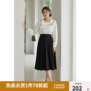 獨(dú)束大碼女裝半身裙女新款韓版百褶裙遮肉顯瘦高腰a字裙 黑色（DY） XL