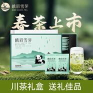 峨眉雪芽 高山綠茶 茶葉川茶峨眉山春茶嫩芽送禮茗茶禮盒180g