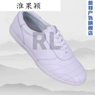 ZKHE淮果穎陳家溝春夏秋冬新款太極鞋男女真皮牛筋底功夫鞋軟牛皮太極 全白色無烙印-單鞋春秋款 34
