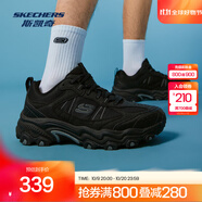 斯凱奇（Skechers）【成毅同款】云野 | 徒步鞋戶外男女款抓地防護耐磨網(wǎng)布透氣 男款-全黑色/BBK 41