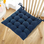 詠幻日式簡(jiǎn)約燈芯絨榻榻米墊蒲團(tuán)墊凳子椅墊打坐墊布藝加厚 紐扣燈芯-寶藍(lán) 40*40cm有綁帶