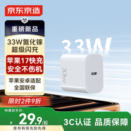 京東京造蘋果充電器33W氮化鎵充電器充電頭iPhone快充充電頭兼容20W/30W適用蘋果17/16華為小米榮耀