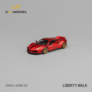 CM Model1:64合金汽車模型 壓鑄仿真汽車玩具附帶展示盒 禮物展示 LB488 金屬紅