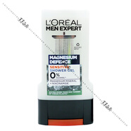 歐萊雅（LOREAL）英國原裝進口Loreal歐萊雅男士沐浴露啫喱深層清潔保濕理容系列 鎂離子舒緩沐浴啫喱(敏感肌膚專用)300ml