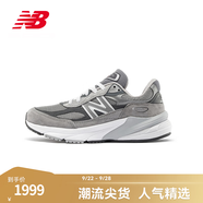 NEW BALANCE 【Teddy Made】官方休閑鞋男鞋女鞋復古美產(chǎn)990v6系列情侶運動鞋 灰色 女款 W990GL6 35 (女碼腳長22cm)