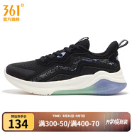 361°女鞋運動(dòng)鞋春季新款361度女常規跑鞋 曜石黑/鳶尾花 37