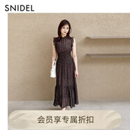 SNIDEL2025秋冬新品甜美波點(diǎn)收腰荷葉邊小飛袖連衣裙SWFO254024 棕色 S (0)