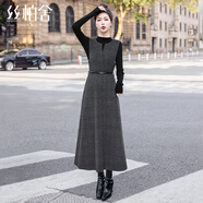 絲柏舍無(wú)袖連衣裙2025秋裝新款女裝修身氣質(zhì)優(yōu)雅A字時(shí)尚長(cháng)裙