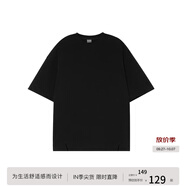 BODYDREAM潮牌短袖男重磅t恤oversize美式純棉運動體恤純色上衣潮 黑色 2XL