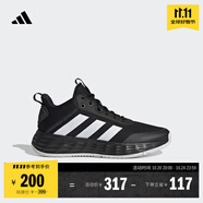adidas OWNTHEGAME 2.0低幫團(tuán)隊(duì)款實(shí)戰(zhàn)運(yùn)動(dòng)籃球鞋男子阿迪達(dá)斯 黑/白   44